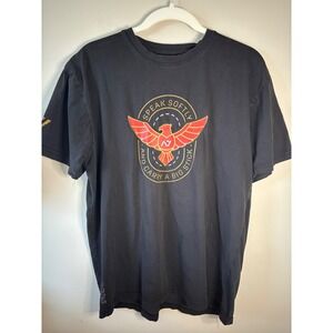 A7 Bar Grip Strongwear Graphic T Shirt Speak Softly Mens Large Gym